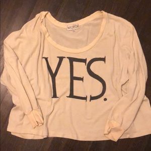 Wildfox oversized YES sweater